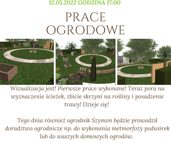 Prace w ogrodzie społecznym