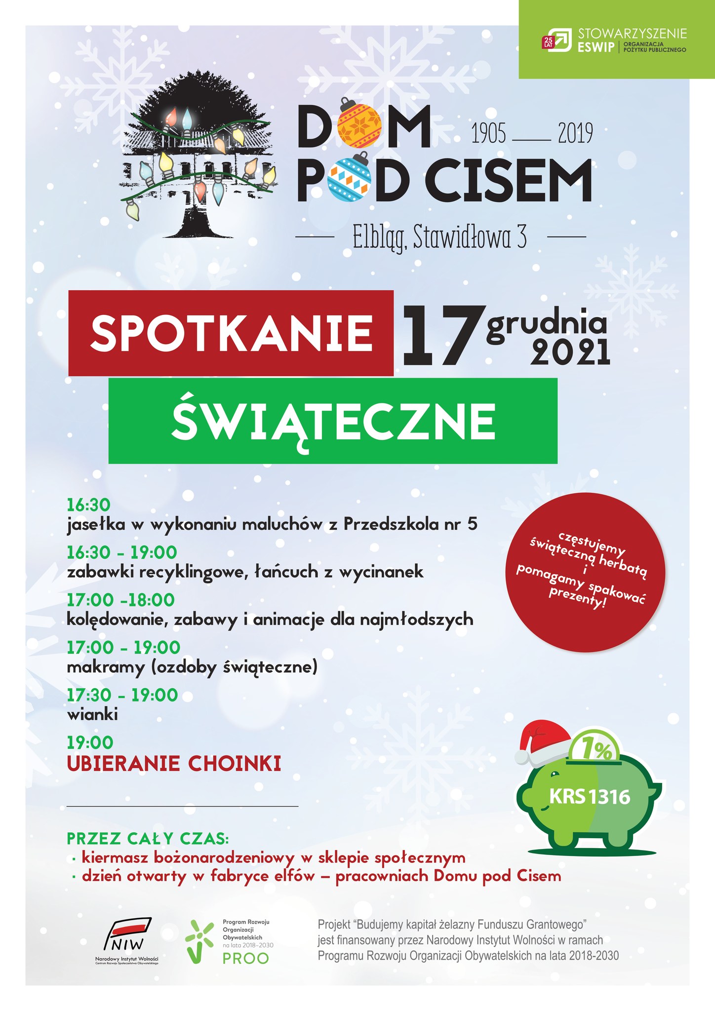 Świąteczne spotkanie w Domu pod Cisem